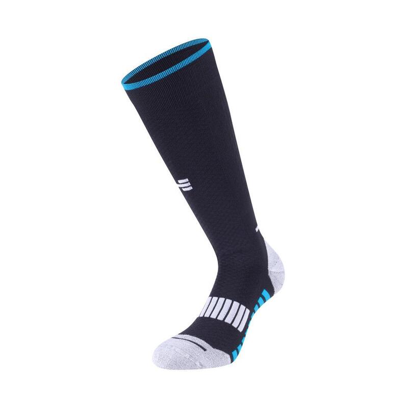 Technische sokken Running volwassen compressie thermoregulerende lang zwarte