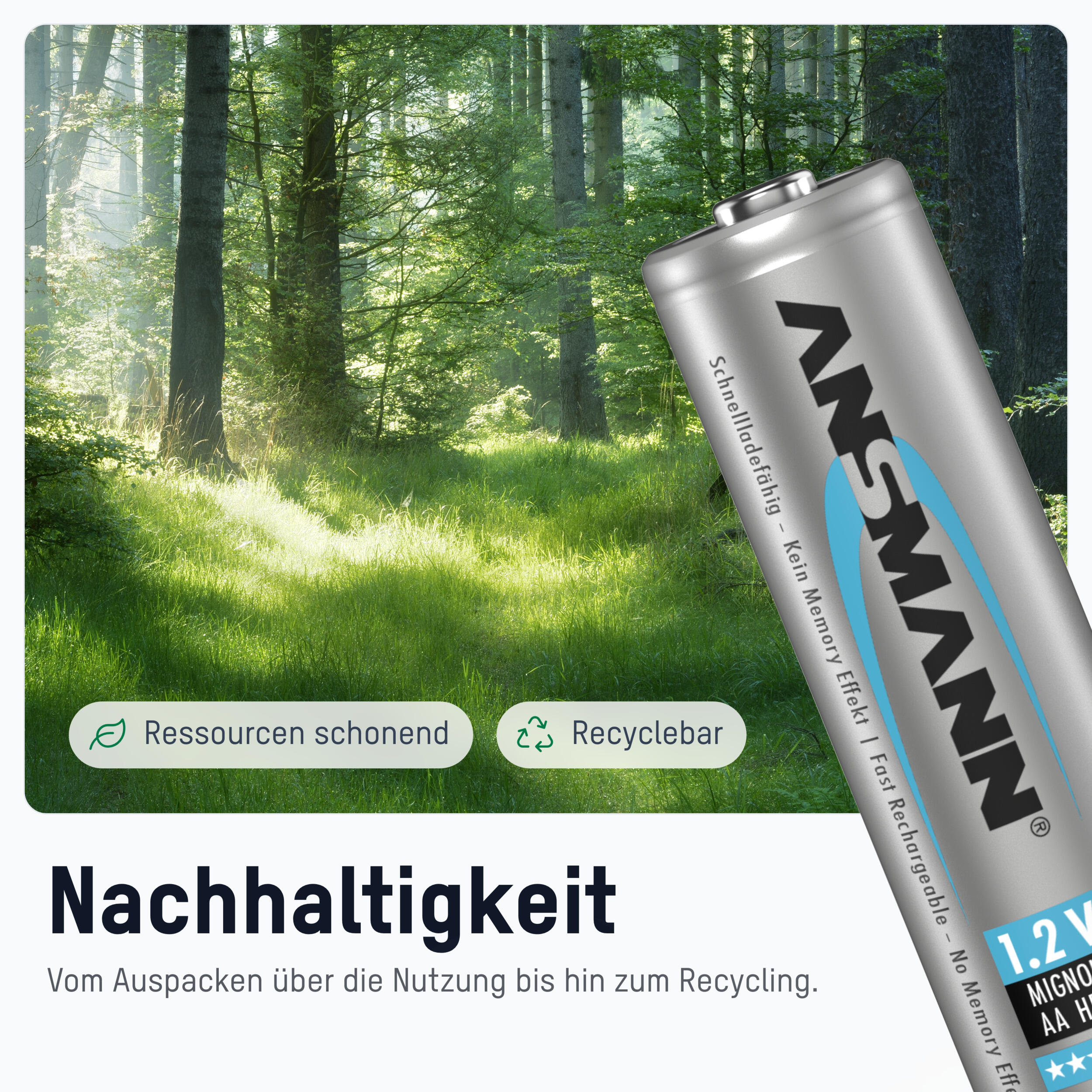 Mignon AA Akku 2100 mAh Geringe Selbstentladung 7/7