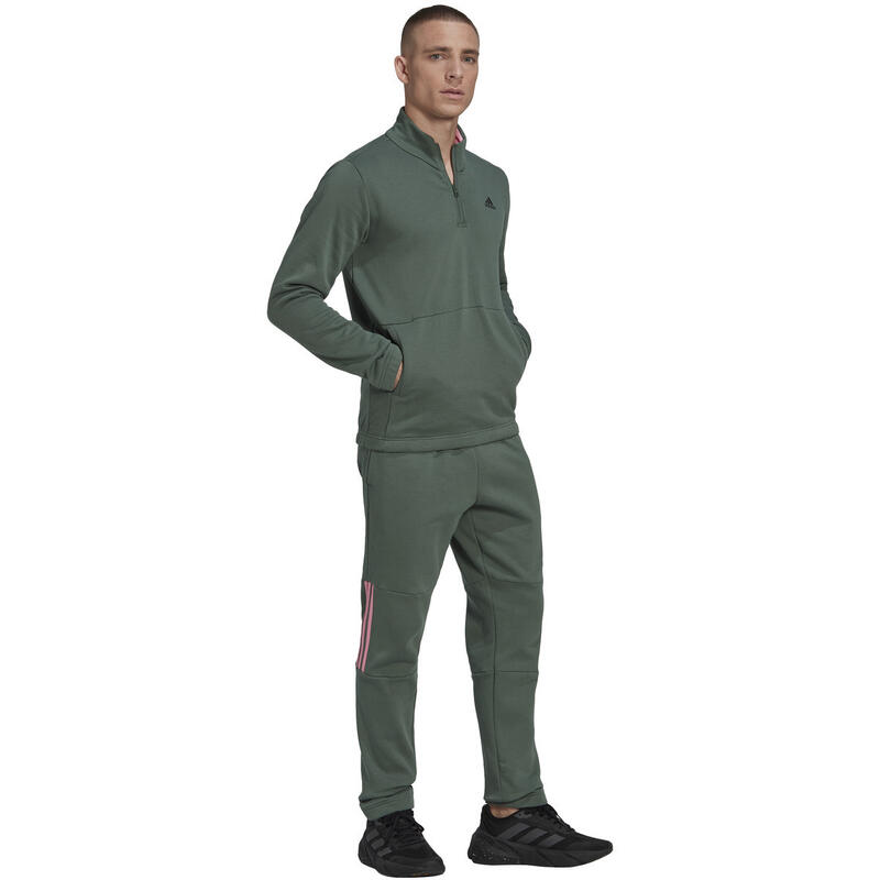 Chándal adidas 14 Zip Fleece, Verde, Hombre