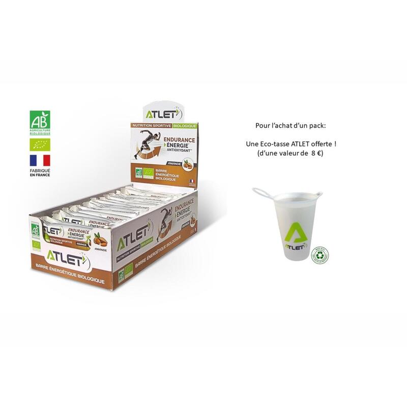 Pack barres énergétique amande 34X25G + 1 Eco-cup offert