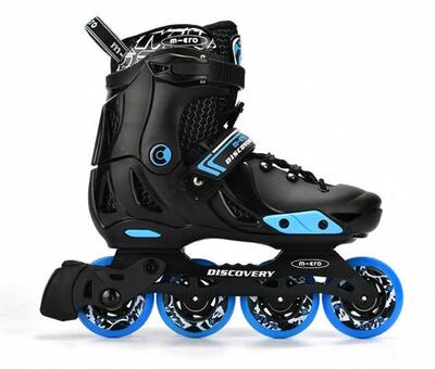 Pattini in linea allungabili bambino Micro Skate Discovery Nero