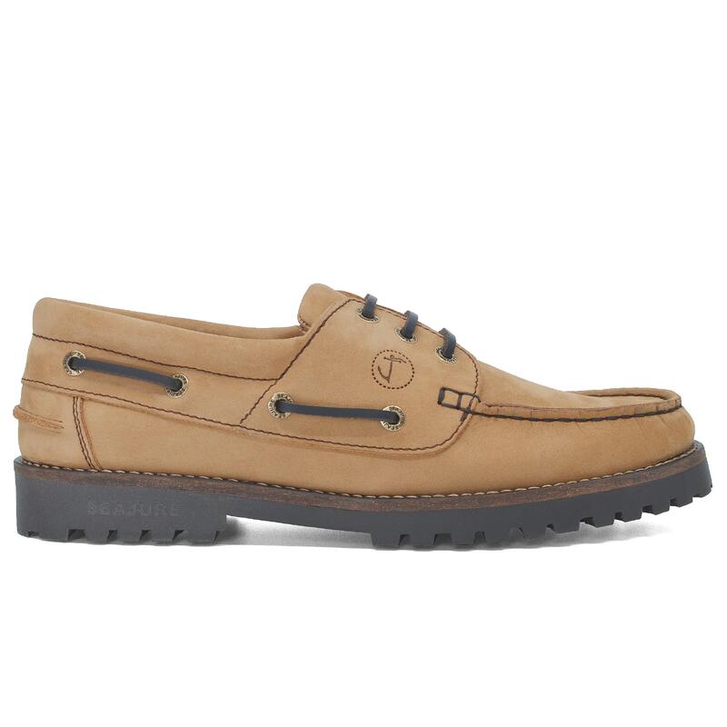 Sapatos de Vela Lamu Homem Camel Pele Nubuck