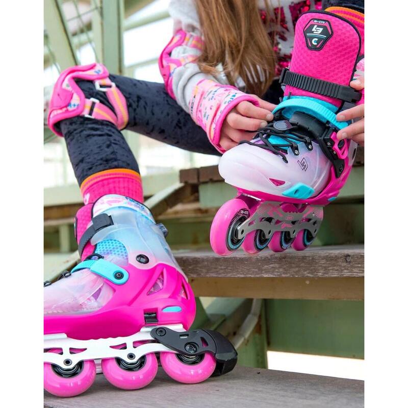 Pattini in linea allungabili bambino Micro Skate Infinite Le Rosa