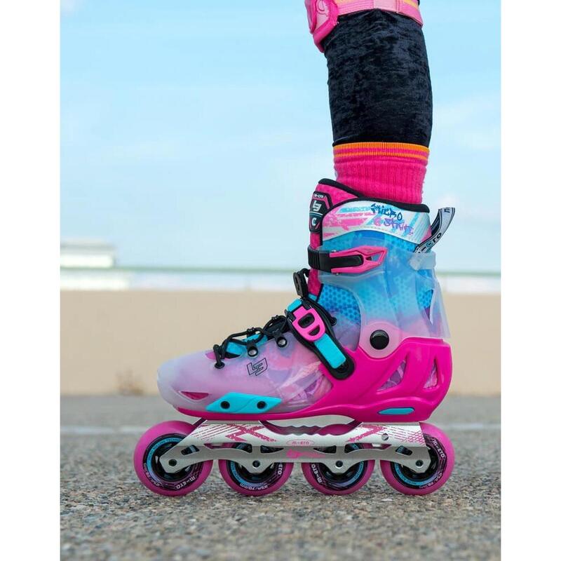 Pattini in linea allungabili bambino Micro Skate Infinite Le Rosa