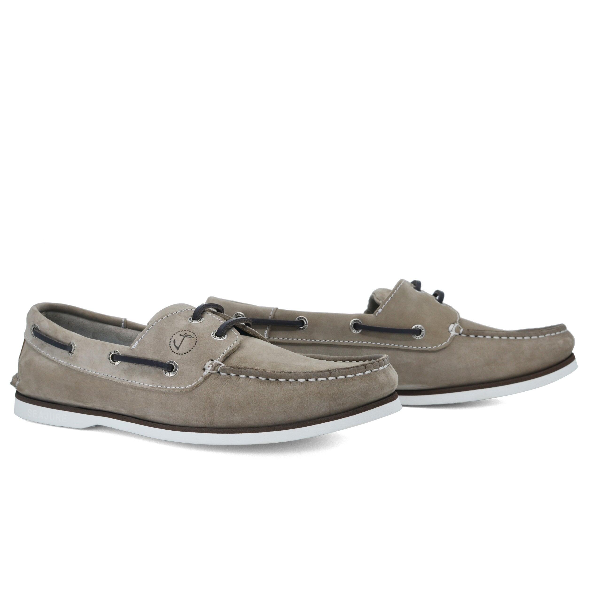 Zapatos N uticos Seajure Uvongo Hombre Gris Pardo Cuero Nobuck