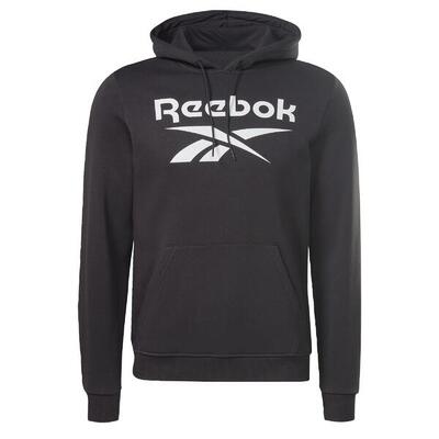 Reebok identity fleece stacked logo pullover hoodie