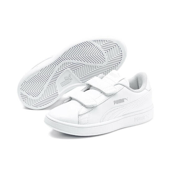 Zapatillas Niños PUMA Smash v2 Leather Blanco