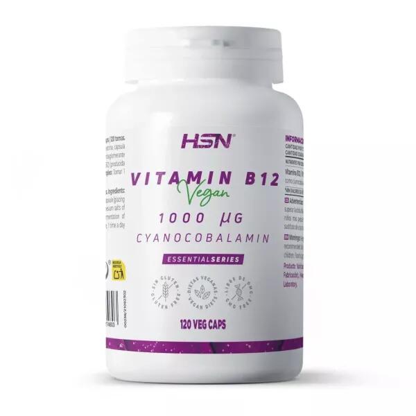 Vitamina b12 (cianocobalamina) 1000mcg - 120 veg caps HSN