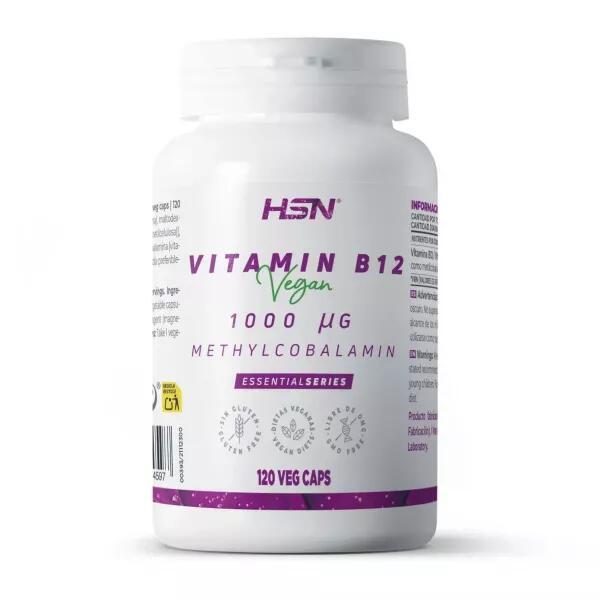 Vitamina B12 Metilcobalamina 1000mcg de hsn suministro para 4 meses suplemento necesario veganos +energía... 120 caps
