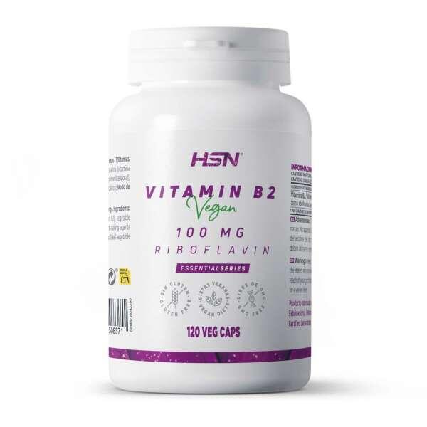 Vitamina B2 Riboflavina 100mg 120 veg caps hsn complemento b12