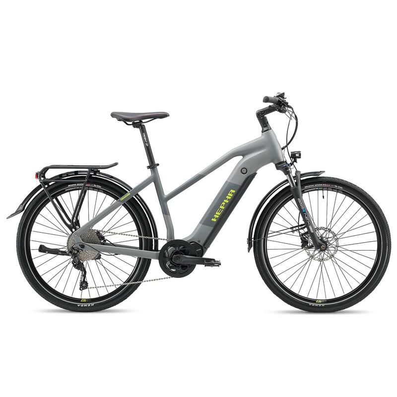 HEPHA E-bike Trekking 7 Ultra 708Wh Batterie Vélo électrique Lowstep Gris Foncé