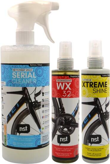 Kit Nettoyage Velo – Dégraissant (150 ML) + Nettoyant (1L) + Lustreur (250 ML)