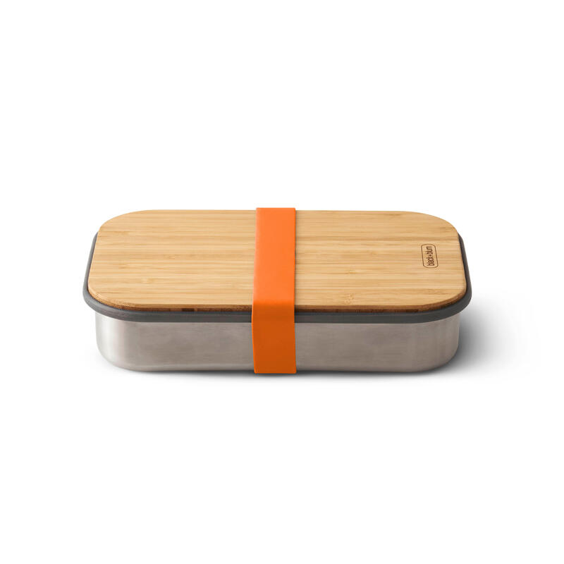 Stainless Steel Sandwich Box (SS+Bamboo) 30oz (900ml) - Orange