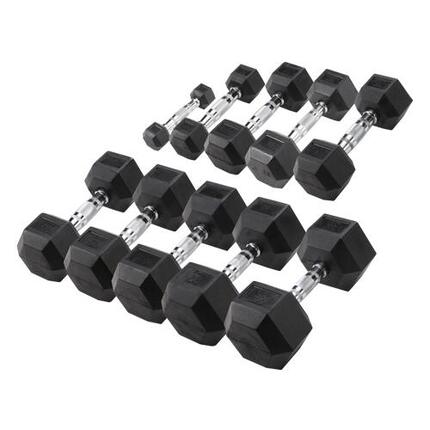 Body-Solid Hexa Rubber Dumbbell Set 27.5 - 35 kg