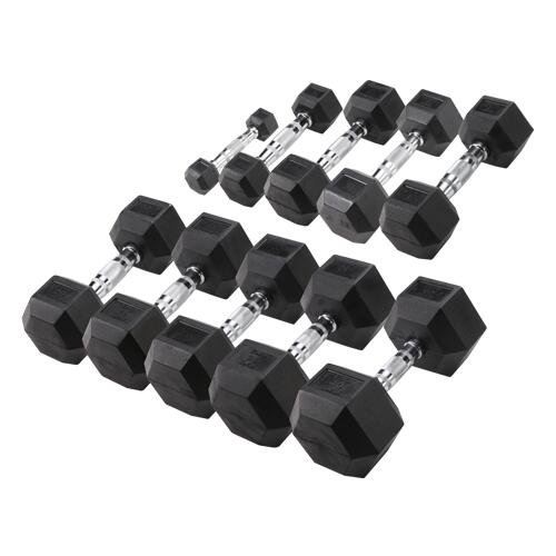 Body-Solid Hexa Rubber Dumbbell Set 27.5 - 35 kg