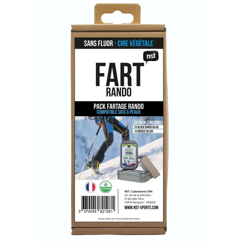 Kit de Fartage À Froid Ski de Randonnée – 2 Fart Ski de Randonnée  + 1 Brosse