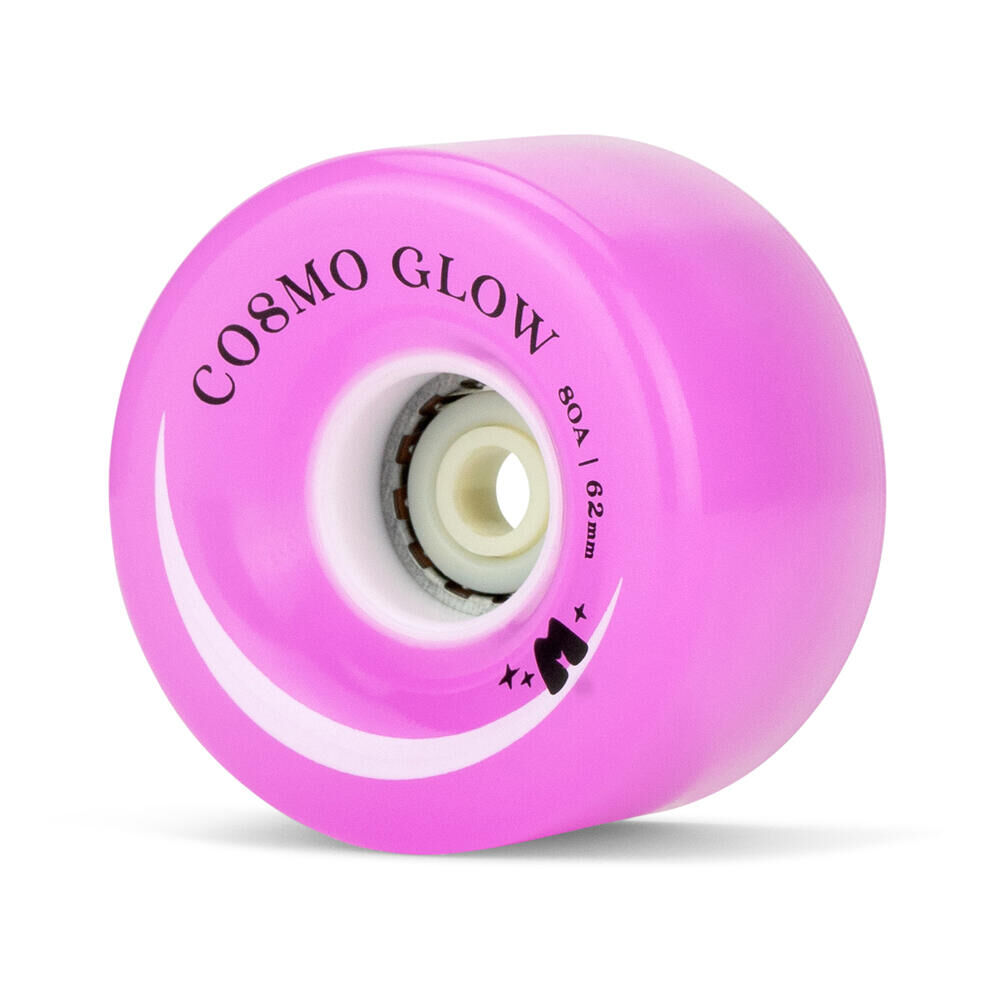 MOXI SKATES MOXI COSMO GLOW LED ROLLER SKATE WHEELS - PURPLE HAZE – 62MM 80A – SET OF 4