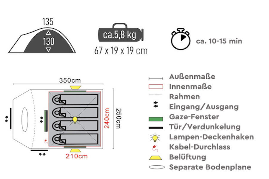 AKASA 4 | Tente dôme 4 personnes 5/7