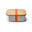 Stainless Steel Sandwich Box (SS+Bamboo) 42oz (1250ml) - Orange