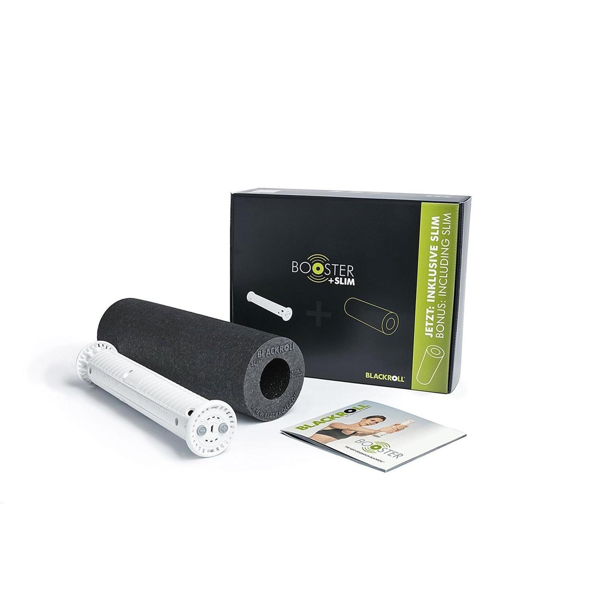 Rolo de massagem vibratória "booster set slim" da blackroll