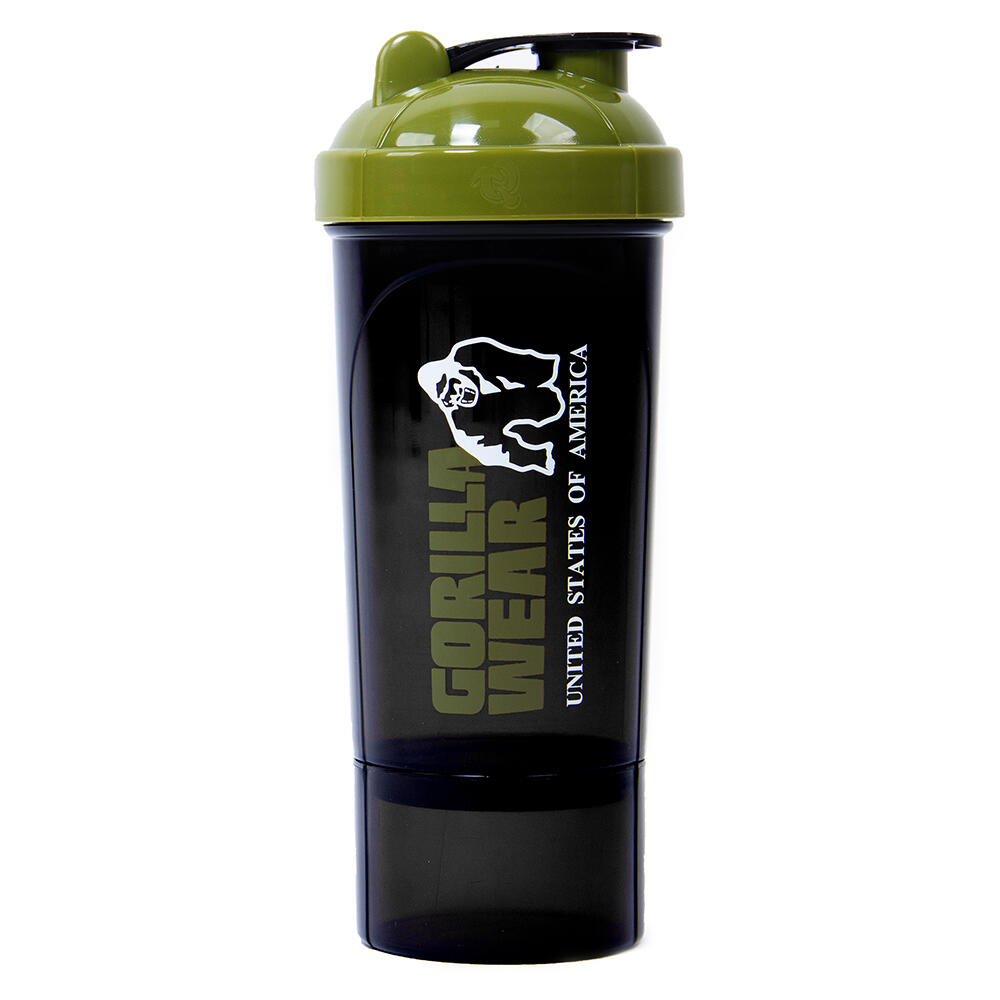 GORILLA WEAR Shaker Compact 400ML - Zwart/Legergroen