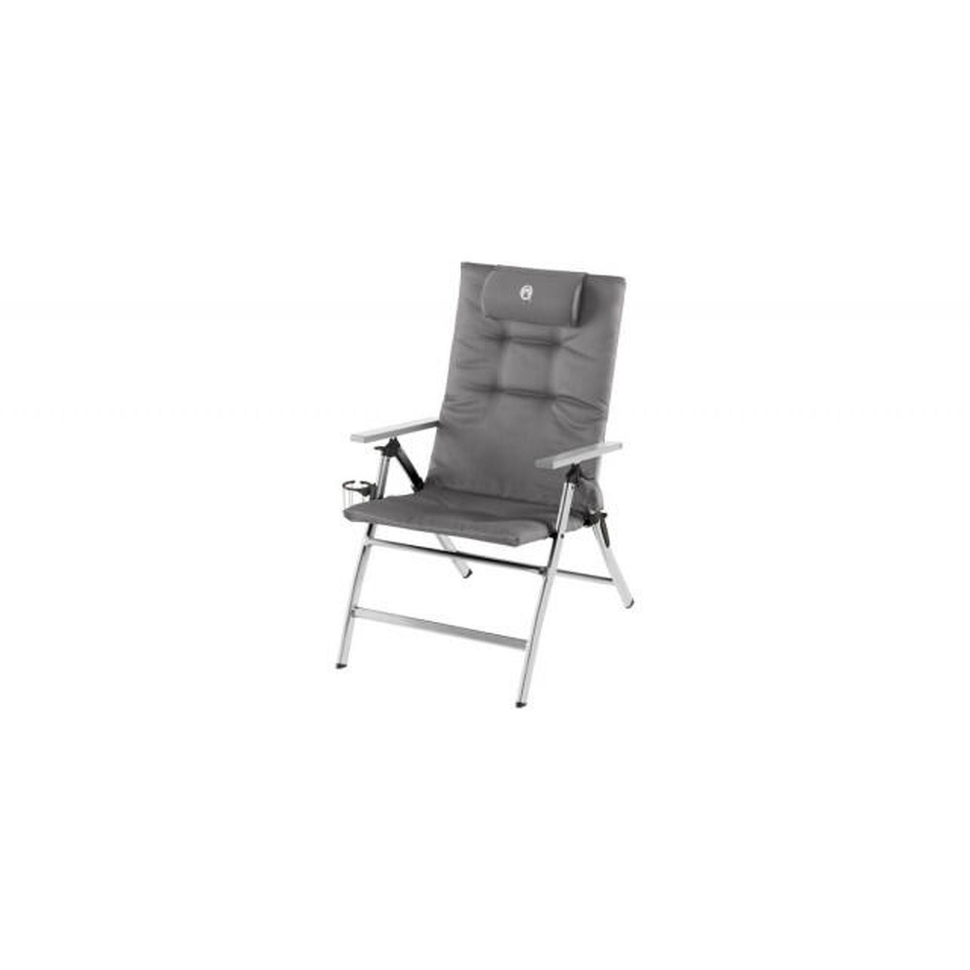 Coleman 5 Position Recliner Chair Aluminium Grey 1/5