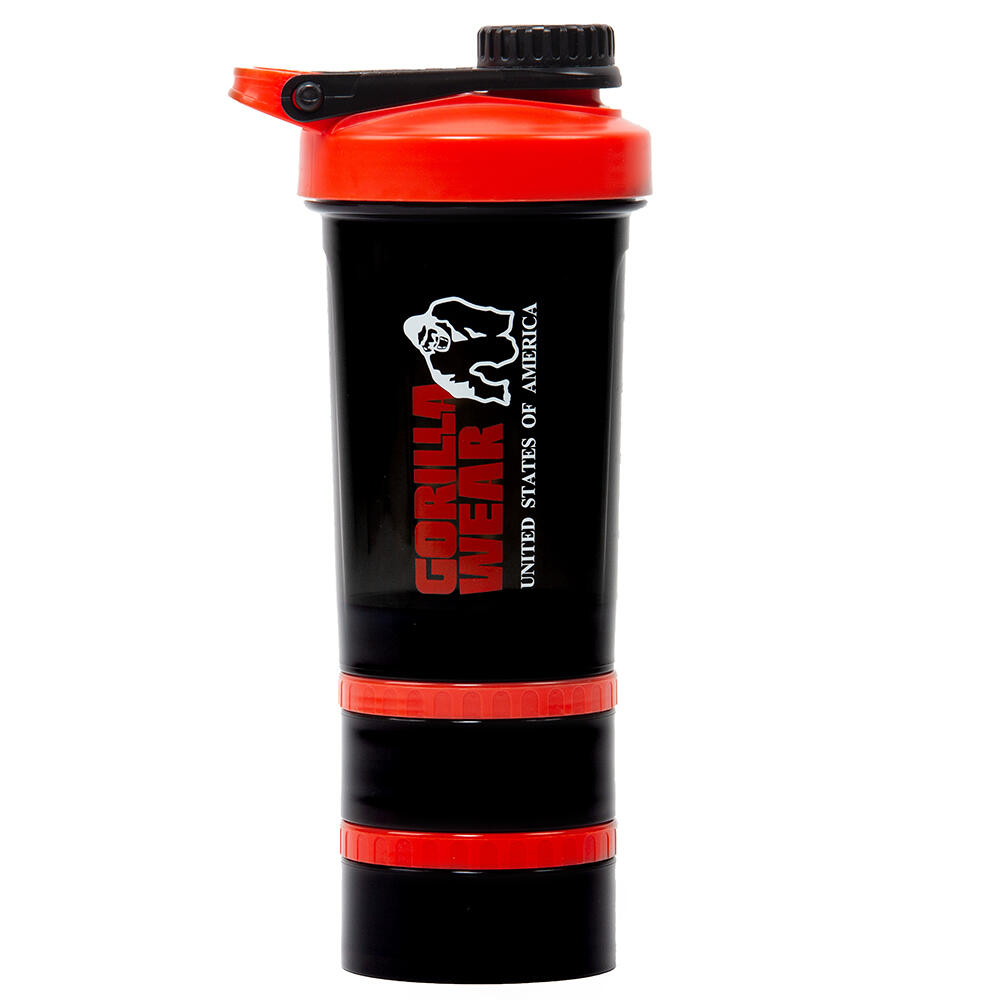 Shaker 2 GO 500ML - Preto/Vermelho