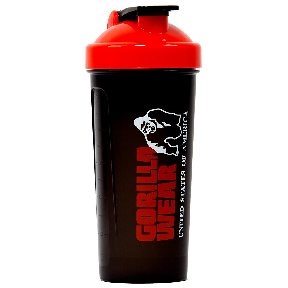 GORILLA WEAR Shaker XXL 1000ML - Zwart/Rood