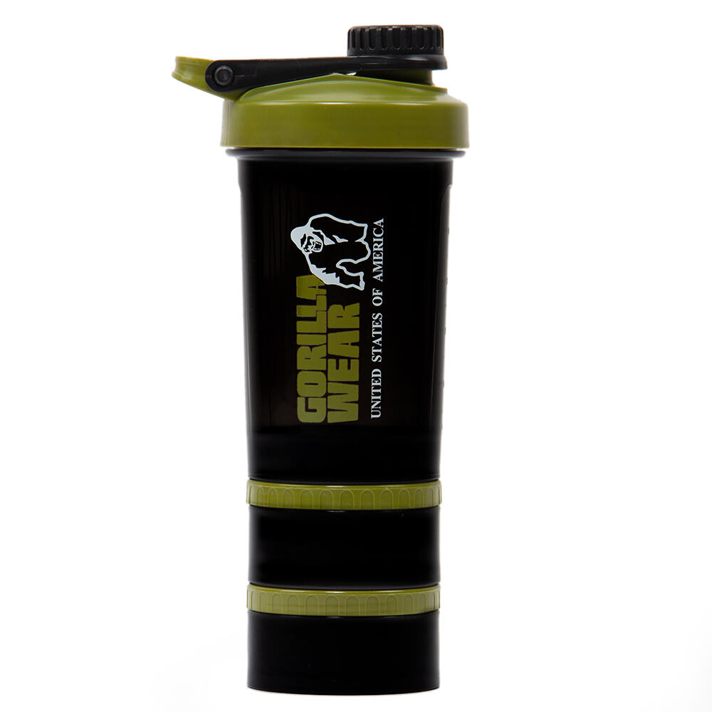 GORILLA WEAR Shaker 2 GO 500ML -  Preto/Exército Verde