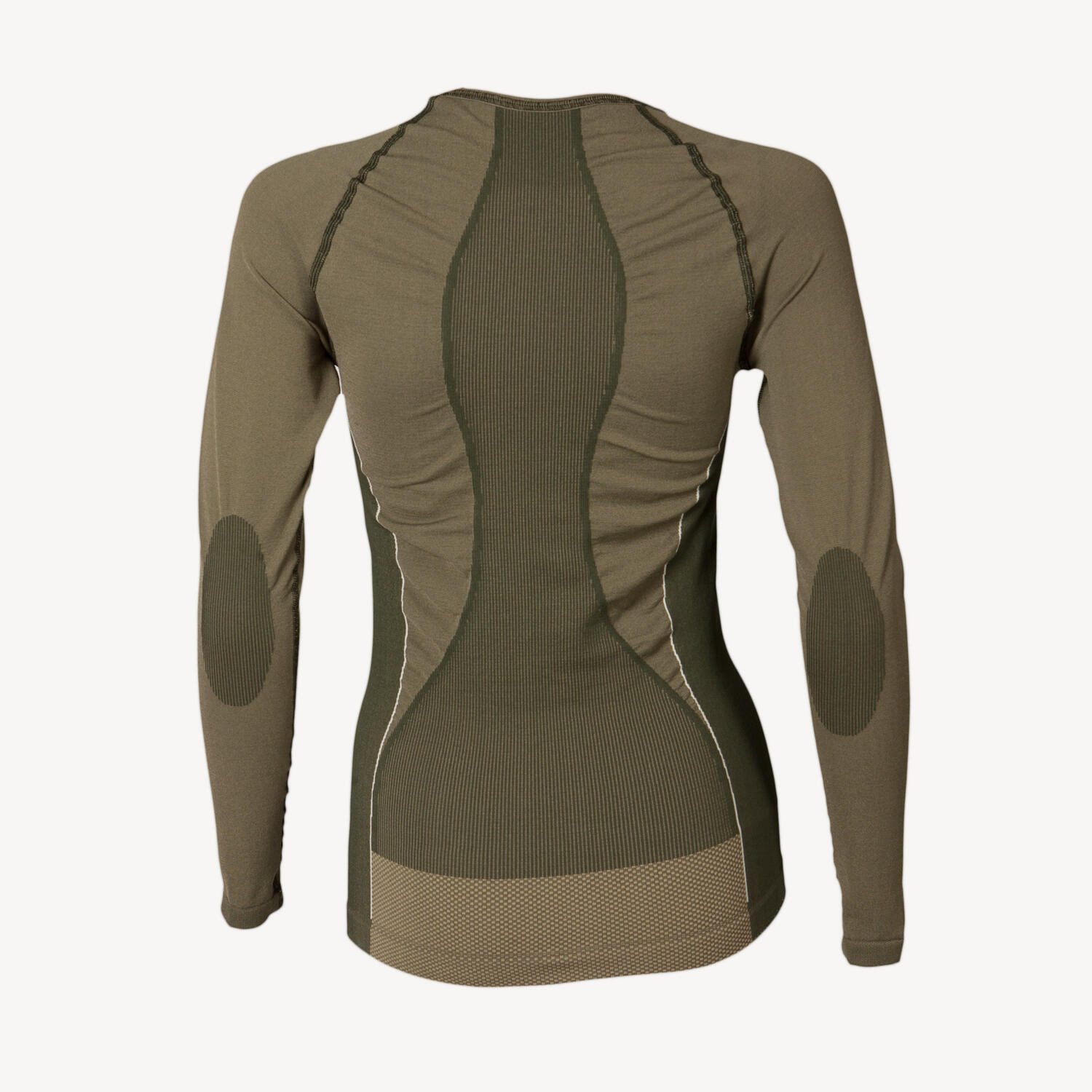 CAMISETA CAZA MUJER TERMORREGULADORA COMPRESIVA MANGA LARGA KAKI