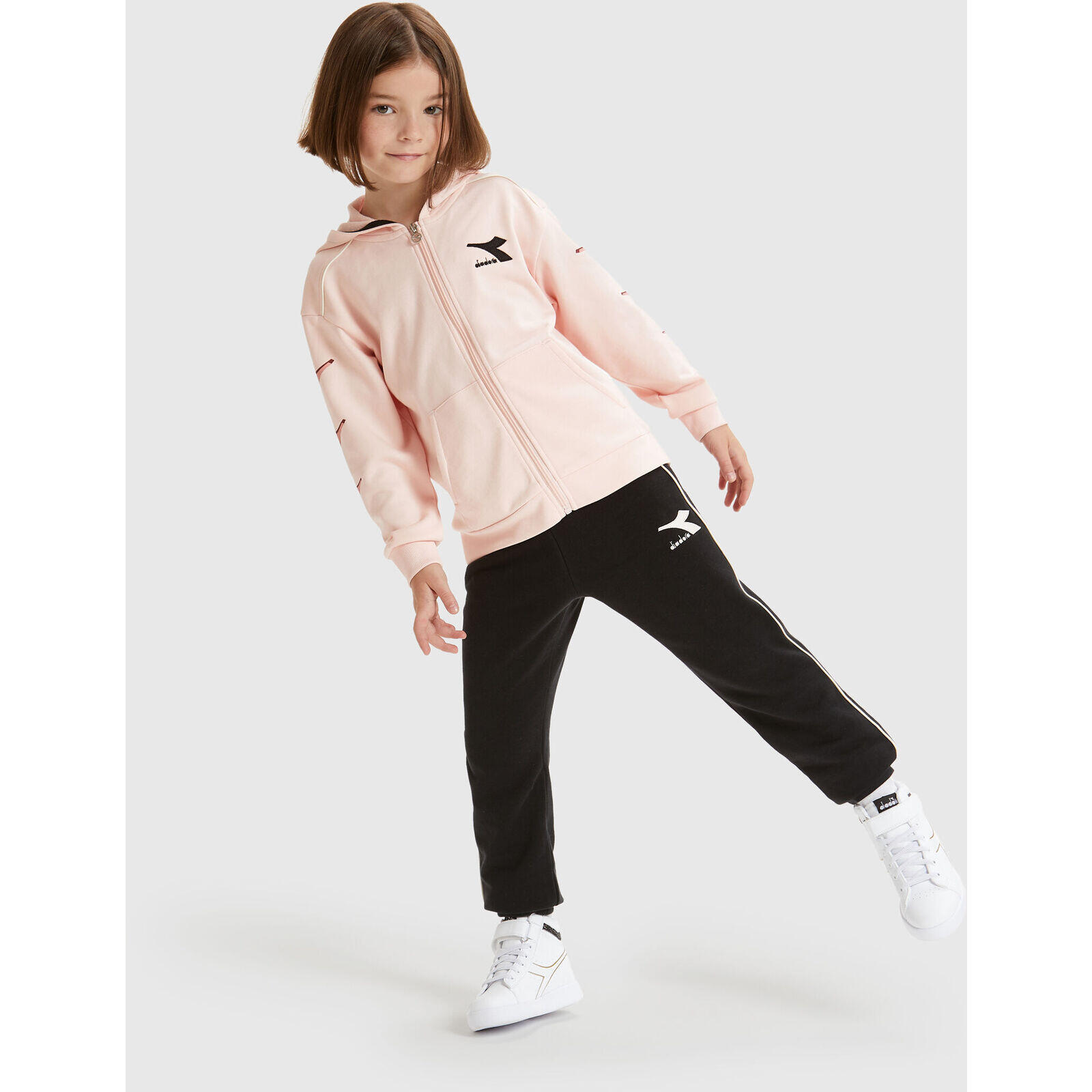 Survêtement Diadora Hd Fz Cubic, Rose, Enfants 3/4