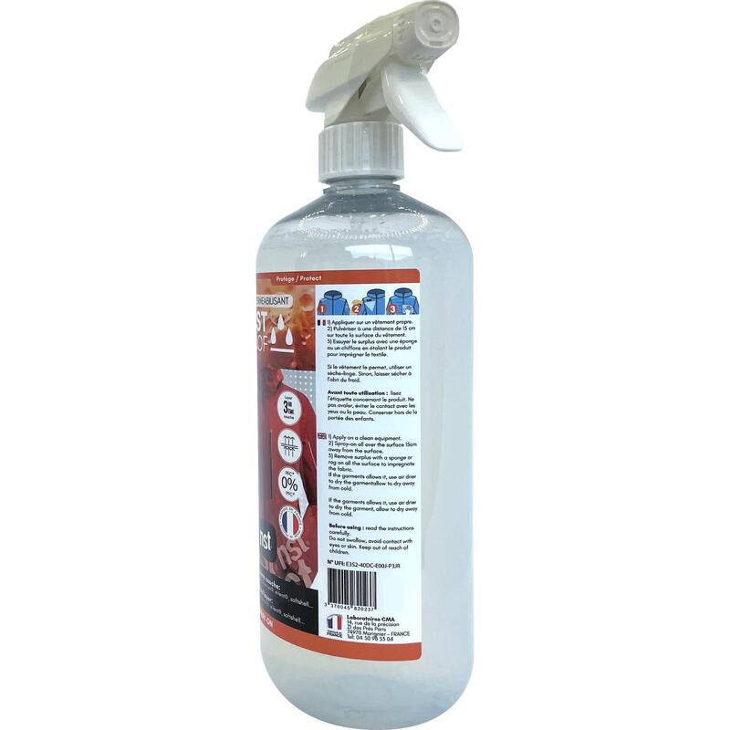 Imperméabilisant en Spray pour vêtements imperméables (1L)