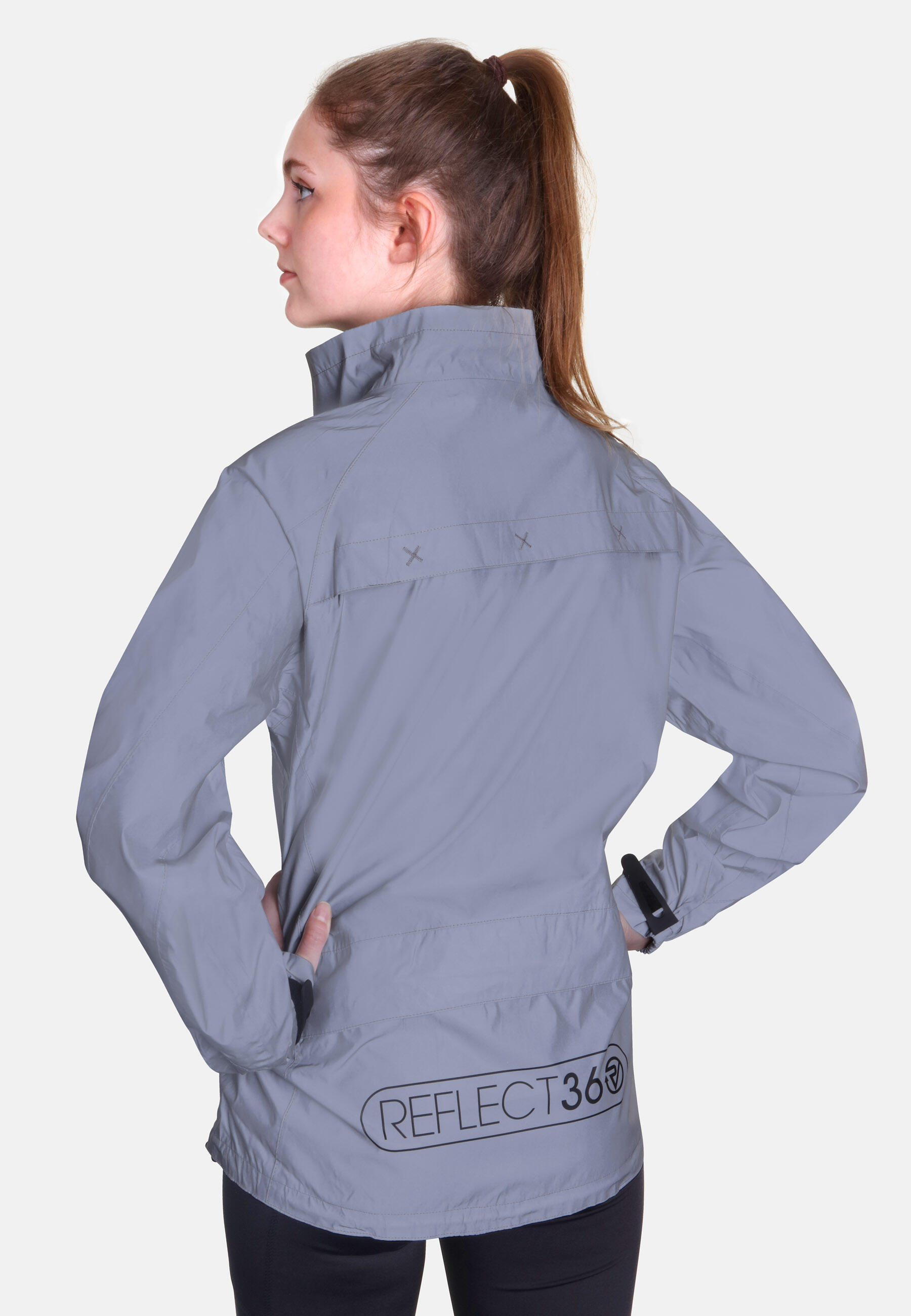 Grey reflective cycling jacket hot sale