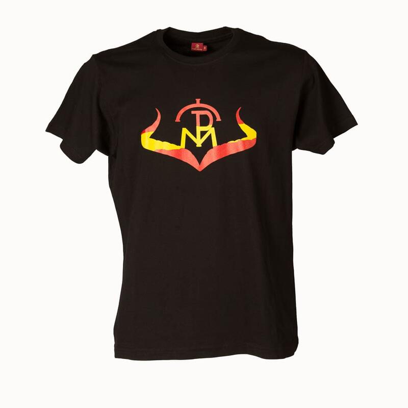 Camiseta Para Hombre Pasión Morena Bandera Negra Manga Corta