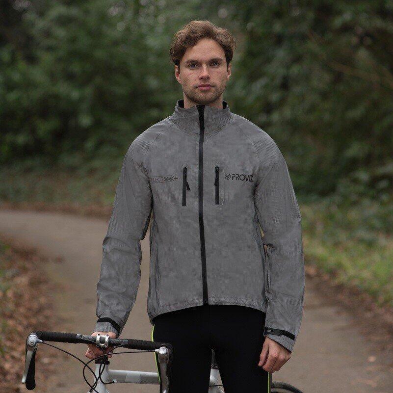 Grey reflective shop cycling jacket