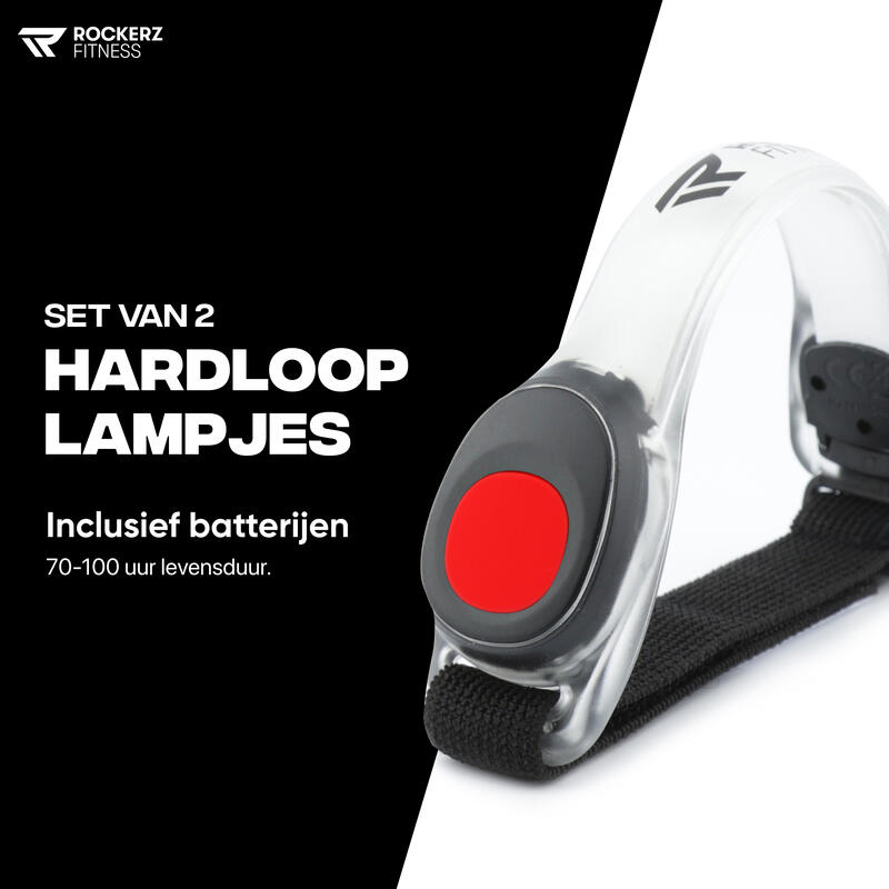 Illuminazione da corsa - Luci da corsa con batterie - Set di 2 - Colore: Rosso