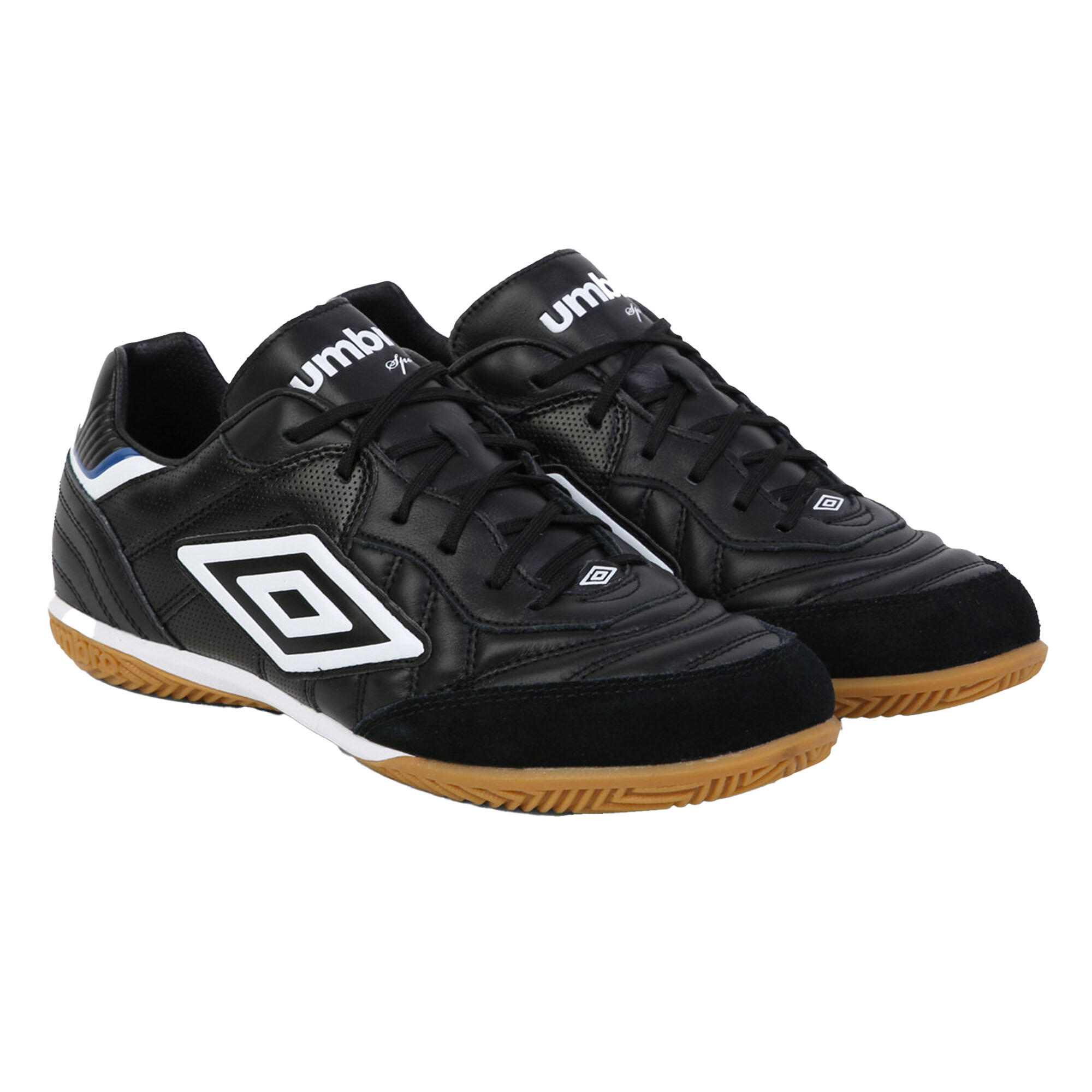 Mens Speciali Eternal Team Nt Leather Trainers (Black/White/Royal Blue) 1/4