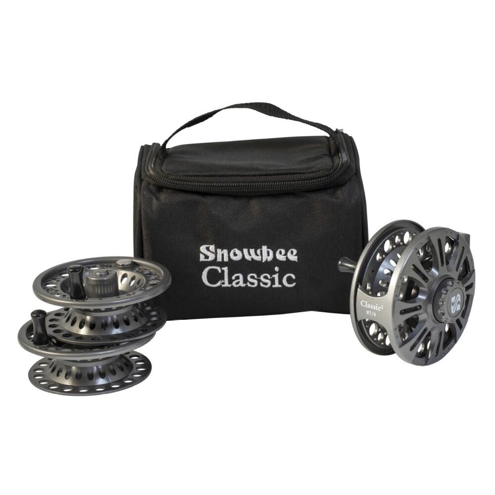 SNOWBEE Snowbee Classic 2 Fly Reel Kits - #7/8 Reel &amp;amp; 2 Spare Spools with Case