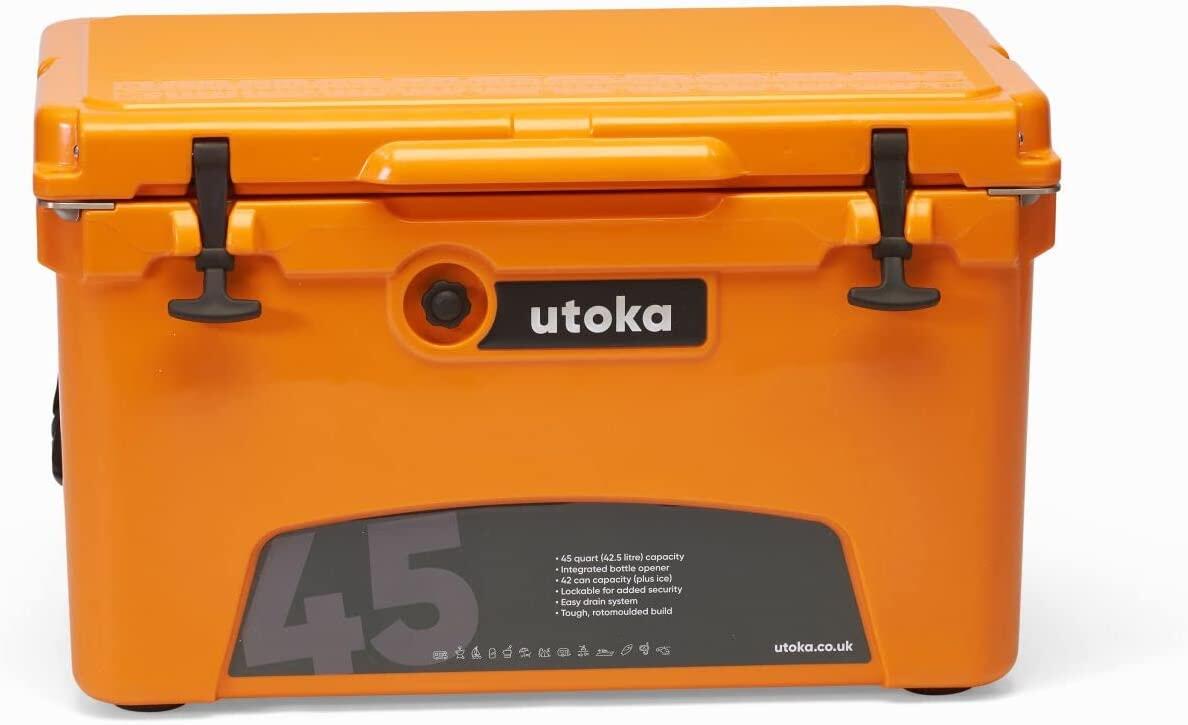 UTOKA Utoka 45 Cooler, Portable Hard Coolbox With Carry Handle - Orange