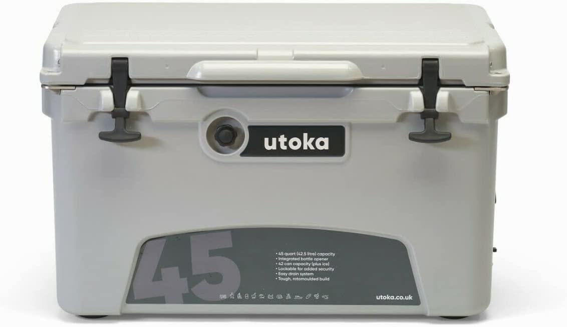 UTOKA Utoka 45 Cooler,  Portable Hard Coolbox With Carry Handle - Cool Grey