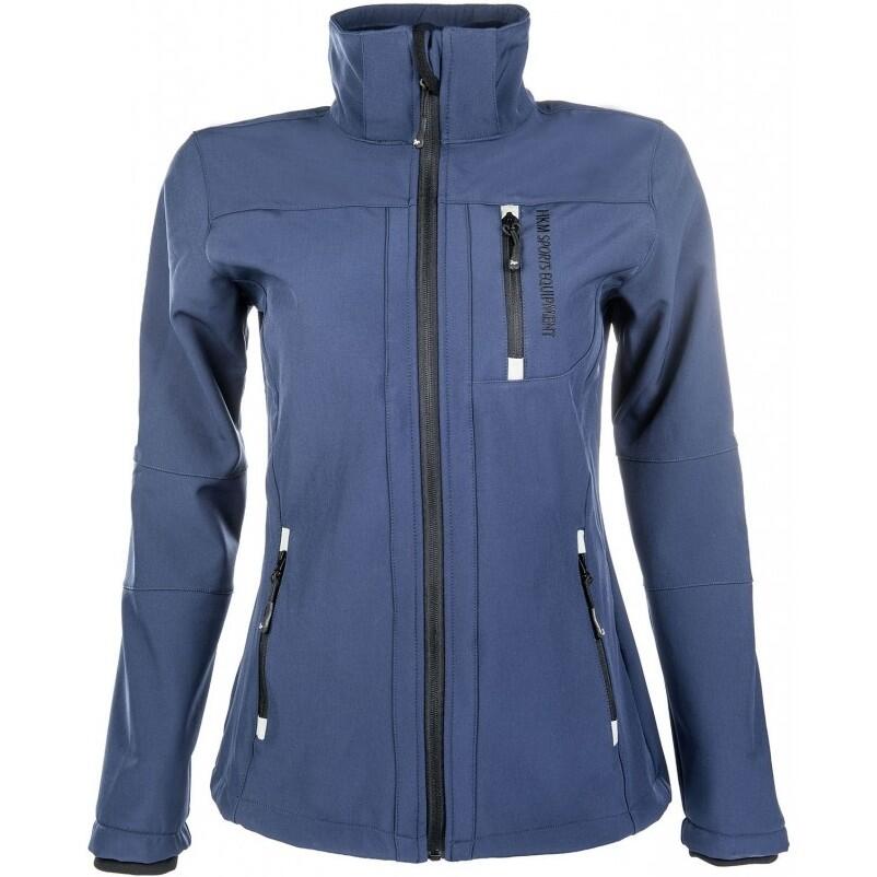 Dames Reitjacke HKM Softshell donkerblauw 3/6
