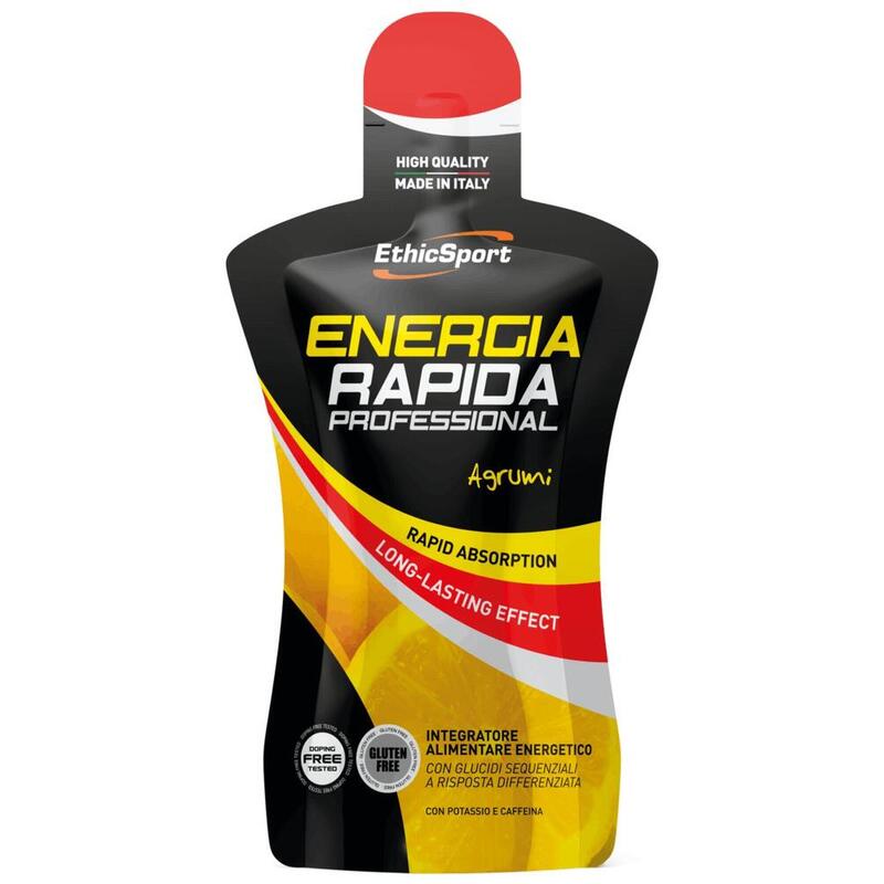 Koffeintartalmú folyékony energia gél 5 féle szénhidráttal, káliummal és sóval