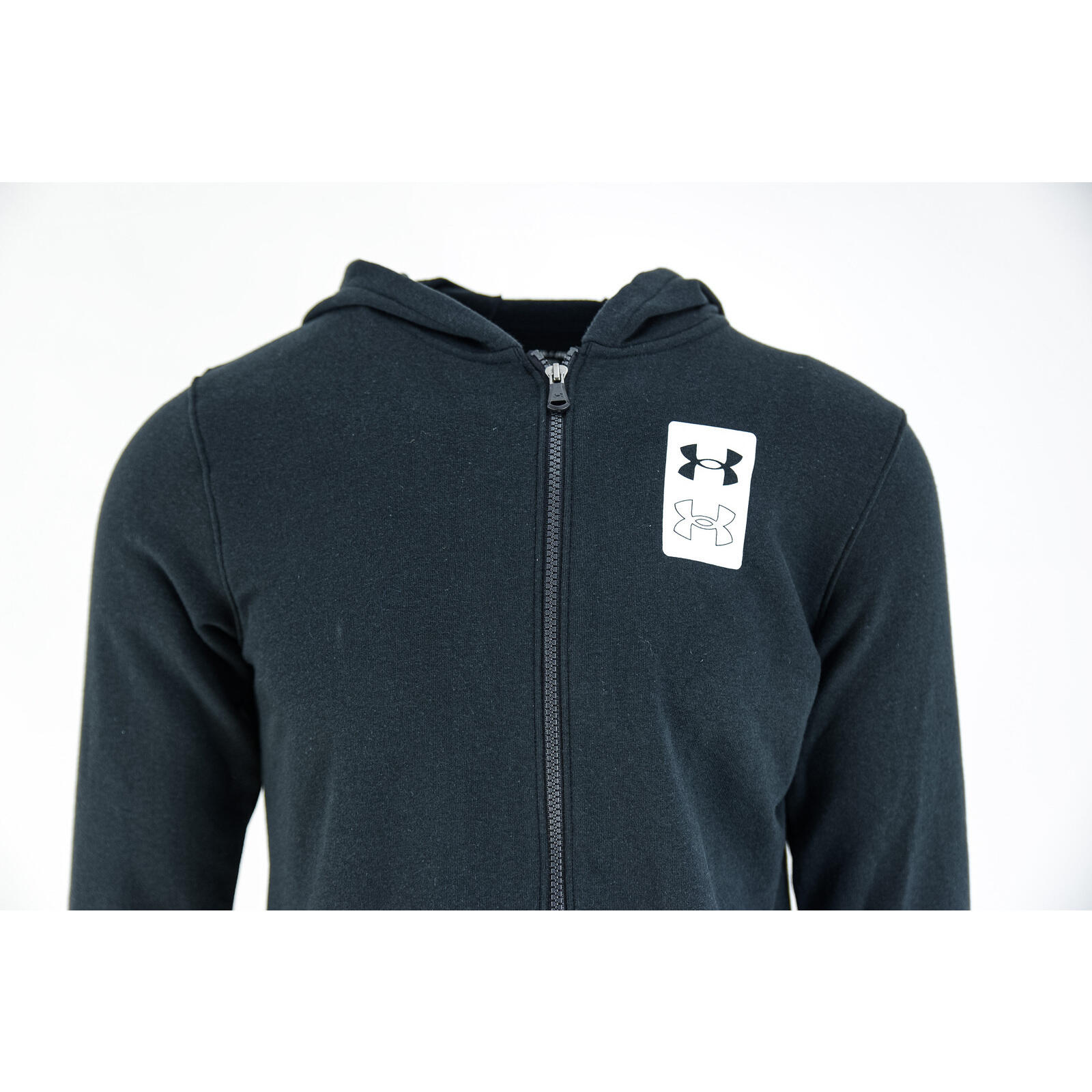 Cappuccio Under Armour Rival Terry, Nero, Bambini 4/5
