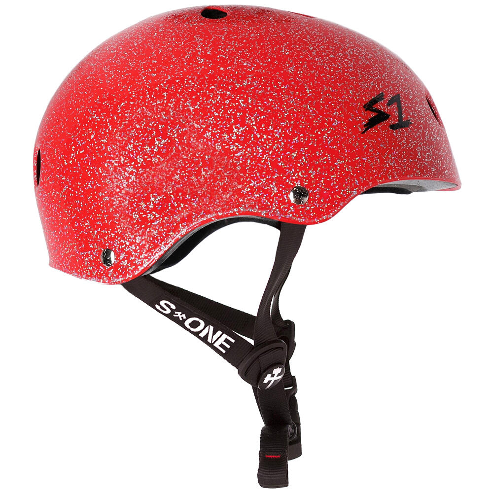 S1 LIFER Helmet - Multi-Impact & High-Impact Certified - Red Gloss Glitter 2/7