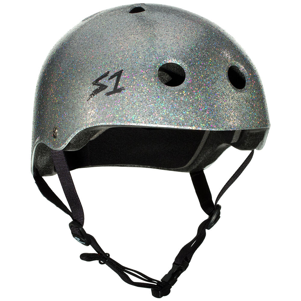 S1 HELMETS S1 LIFER HELMET - MULTI-IMPACT & HIGH-IMPACT CERTIFIED - SILVER GLOSS GLITTER