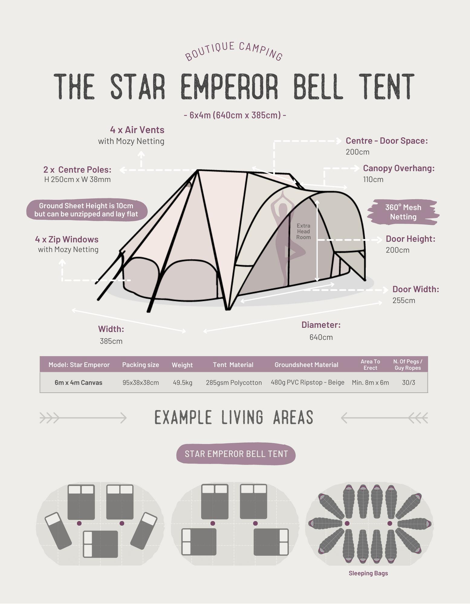 Star Emperor Bell Tent - Canvas 285 5/5