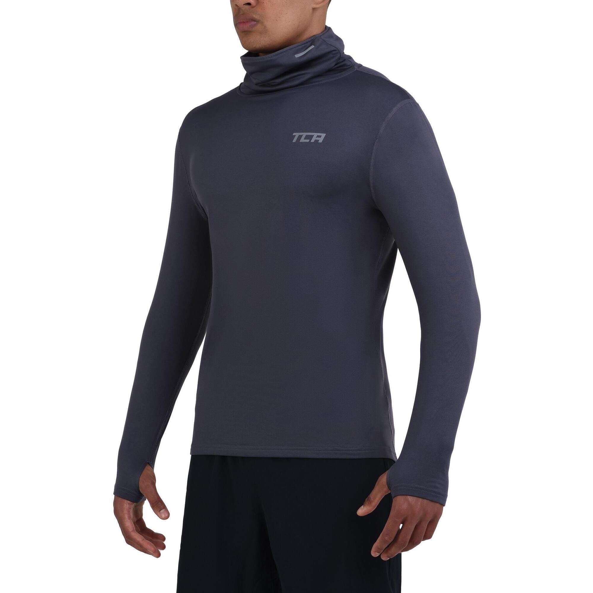 TCA Men’s Thermal Funnel Neck Top - Graphite