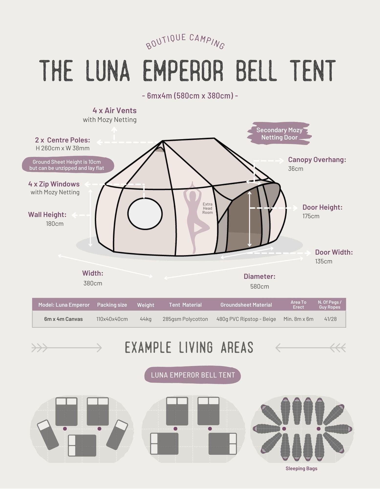 Luna Emperor Bell Tent - Canvas 285 5/5