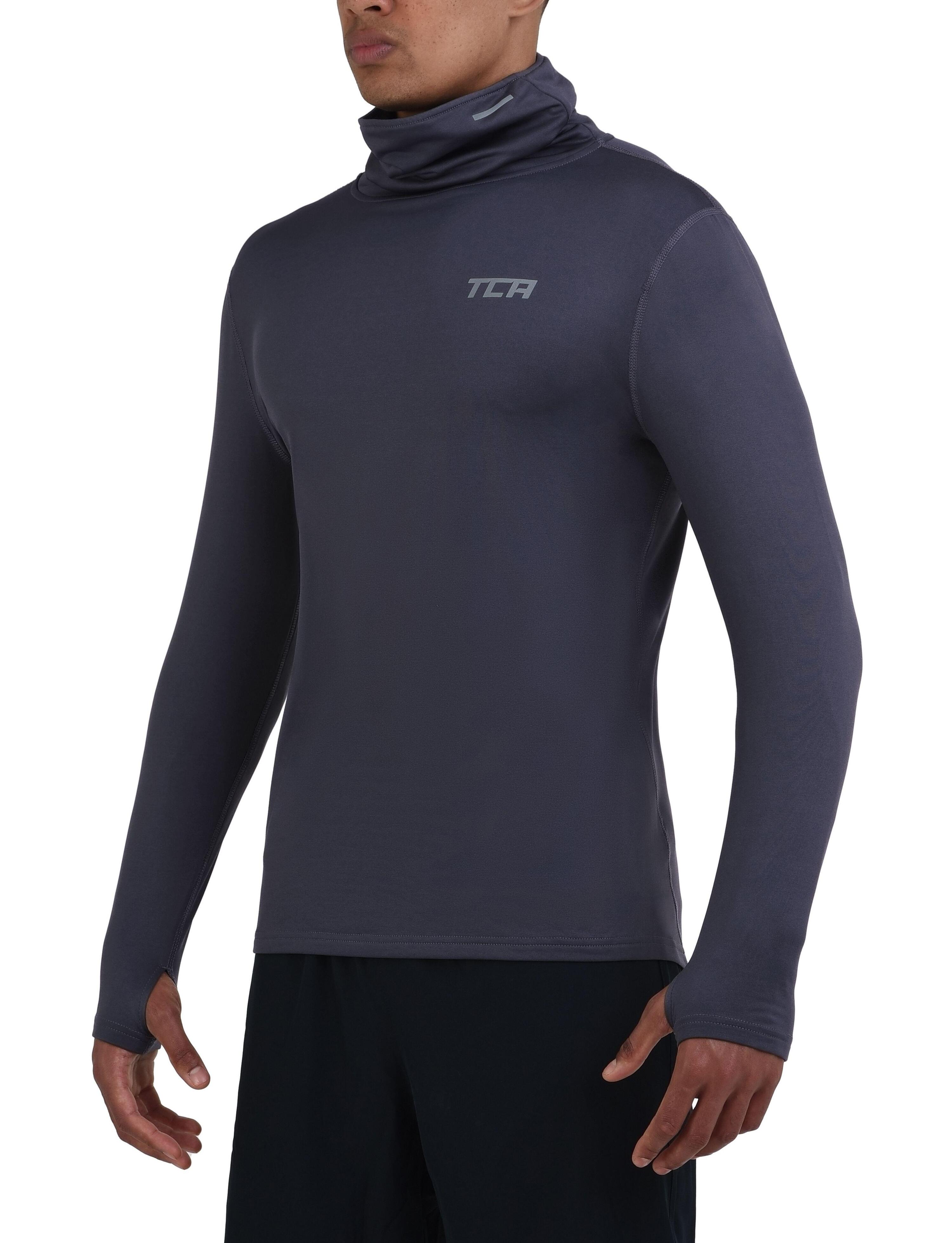 TCA Men’s Thermal Funnel Neck Top - Graphite