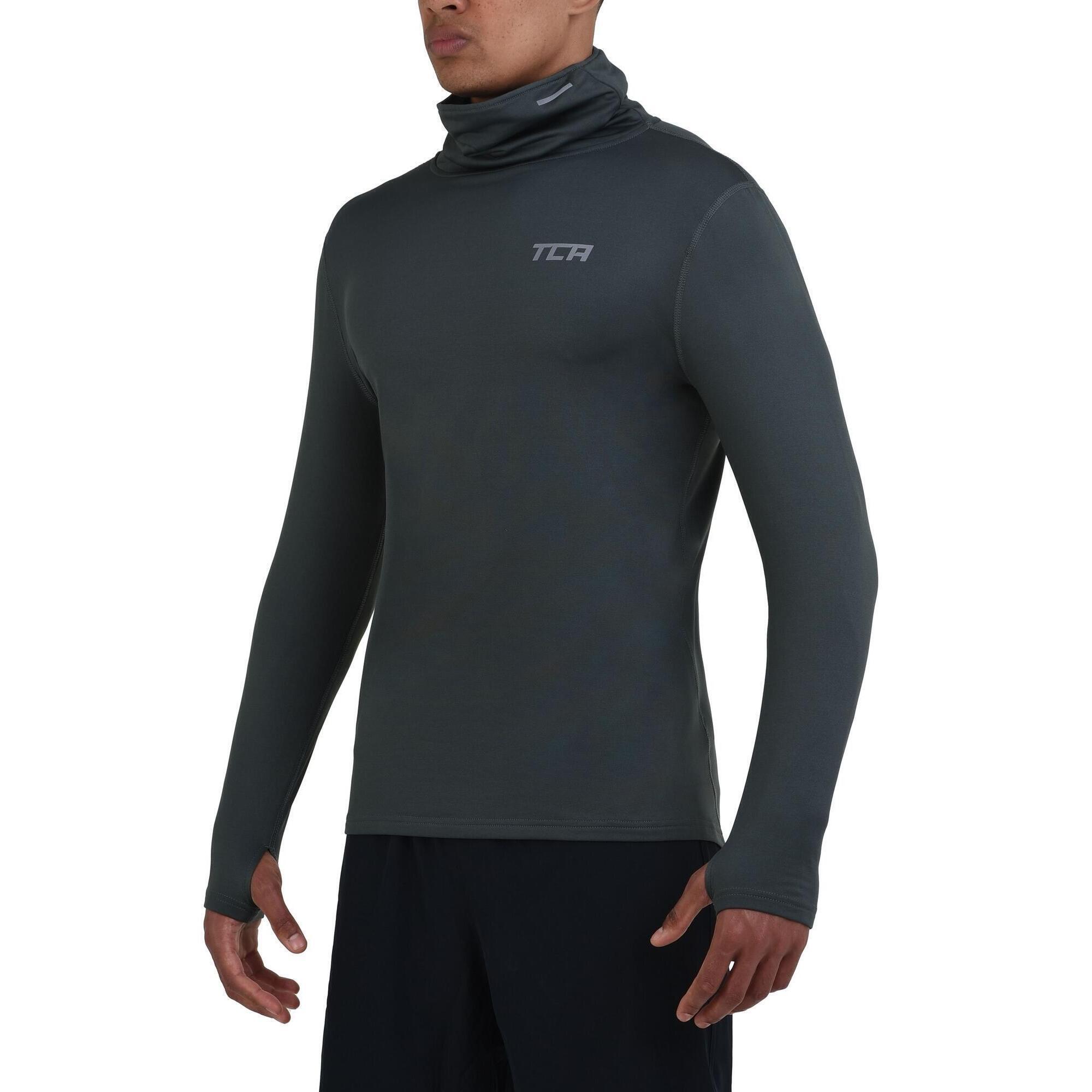 TCA Men’s Thermal Funnel Neck Top - Darkest Spruce